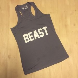 Authentic Beast mode logo Racerback tank top
